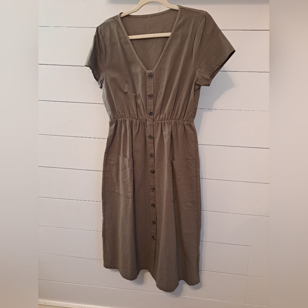 Olive Green casual dress